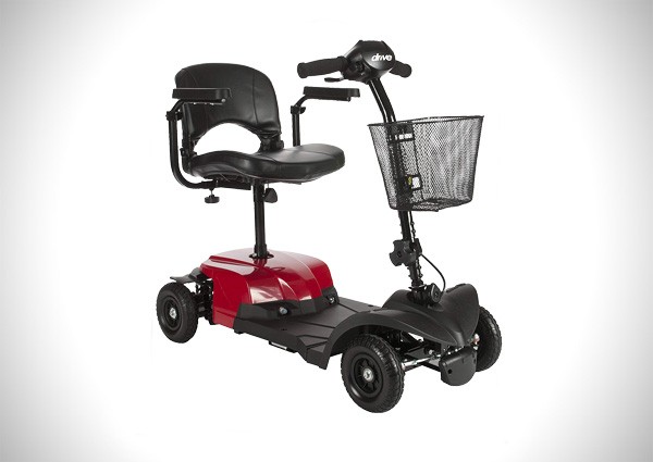 Drive Medical Red Bobcat X4 4 Wheel Compact Transportable Scooter Drive Medical Red Bobcat X4 4 Wheel Compact Transportable Scooter